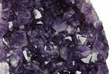 Tall Dark Purple Amethyst Cluster With Wood Base - Uruguay #178686-3